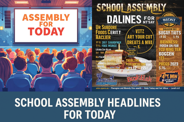 School Assembly Headlines for Today